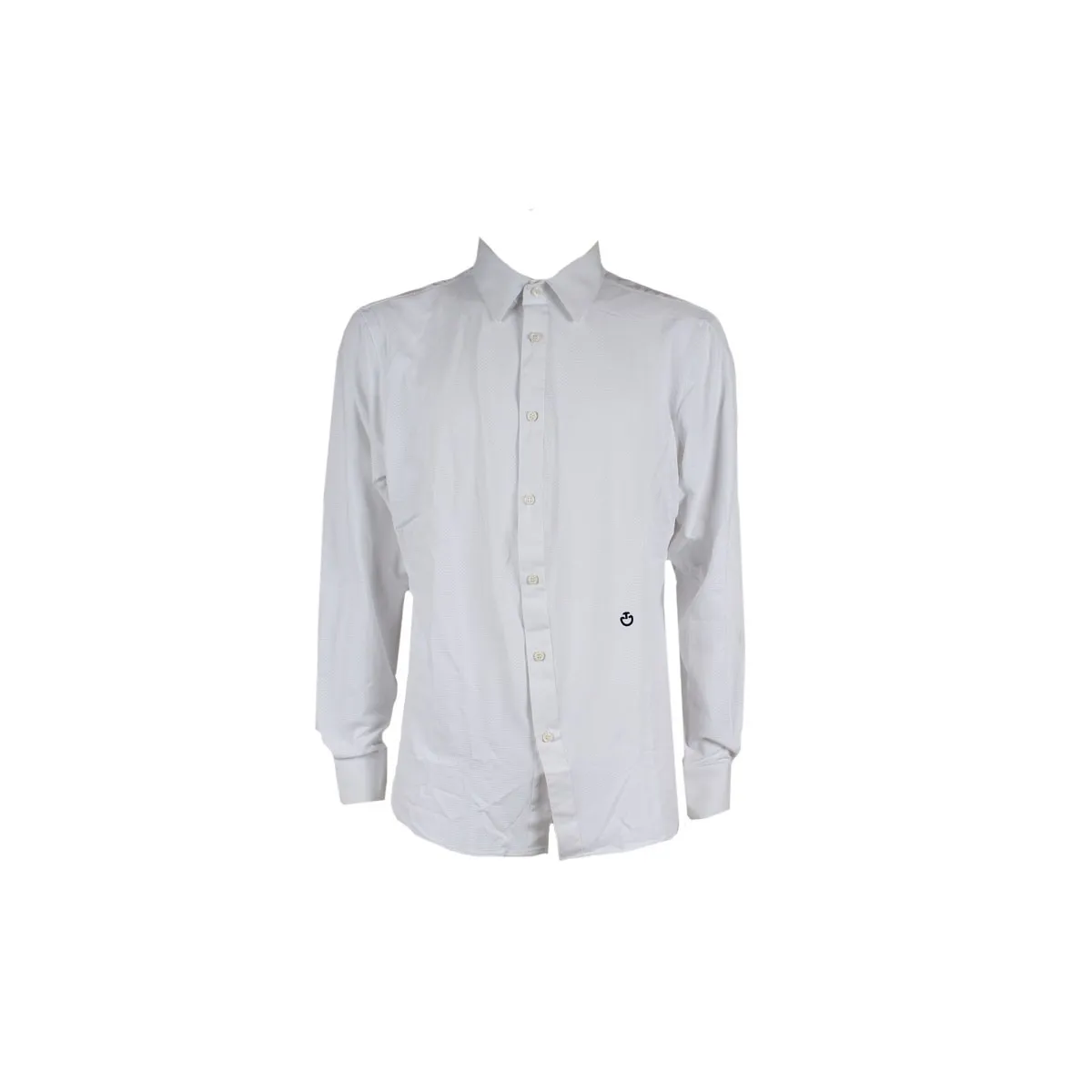 MEN SHOW/COMPETITION SHIRT BY CAVALLERIA TOSCANA, LONG SLEEVES,  IONS - COL. WHITE