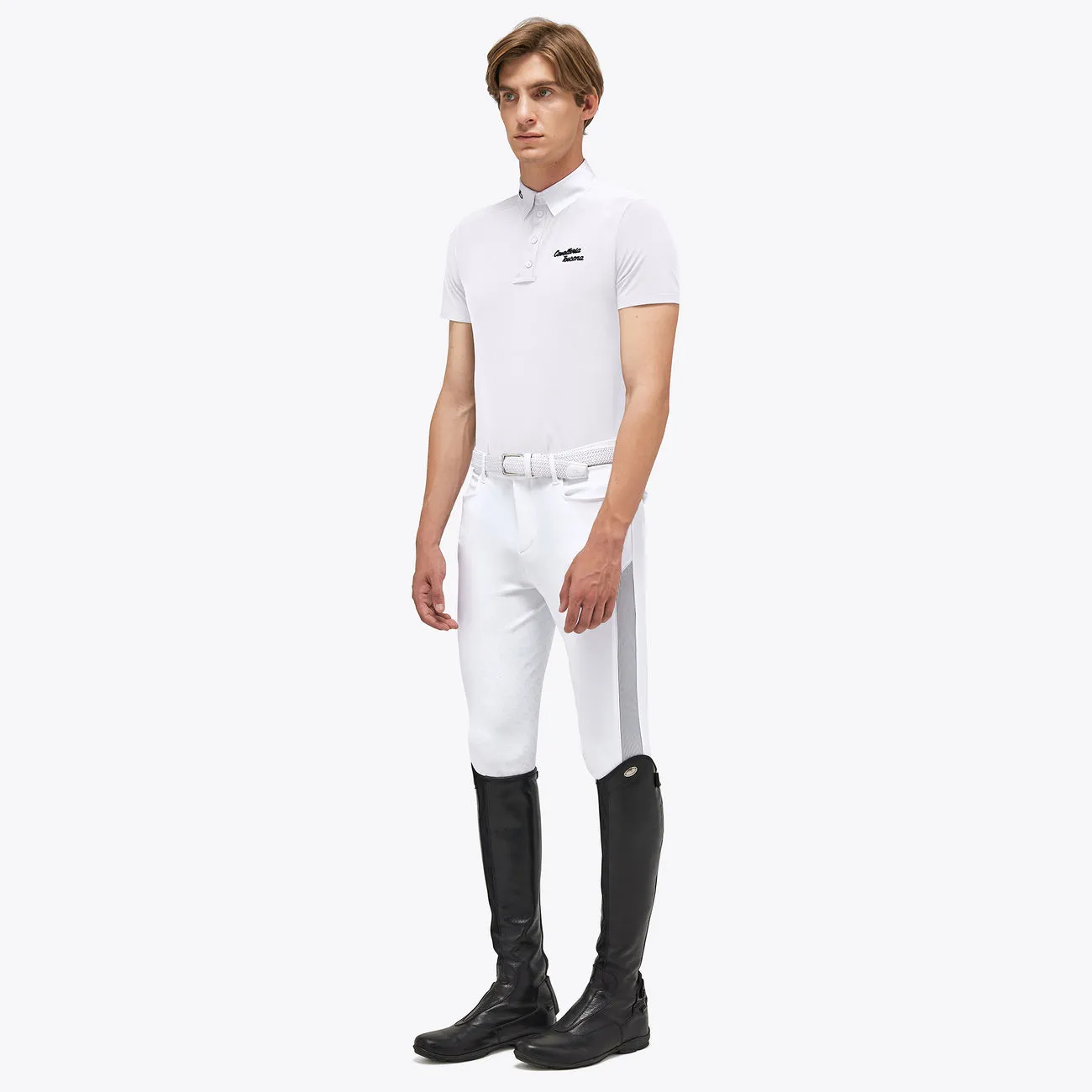 MEN&#x27;S COMPETITION JERSEY POLO SHIRT WHITE