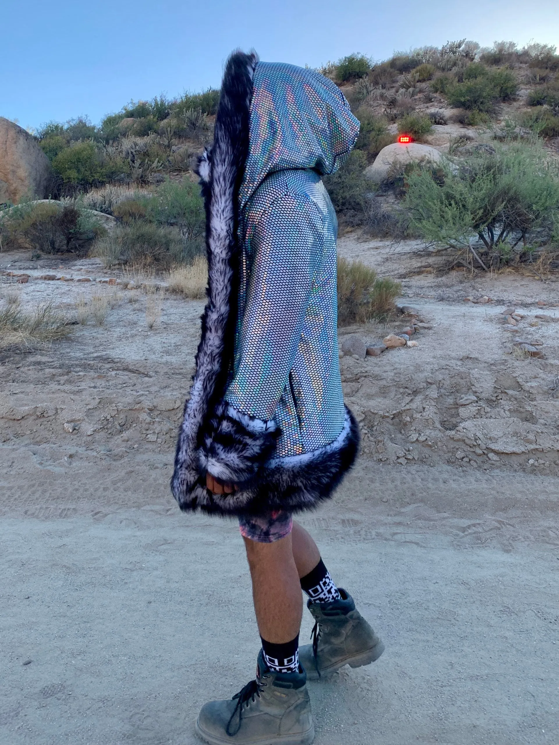 Men's Wizard Coat in "Black Disco"