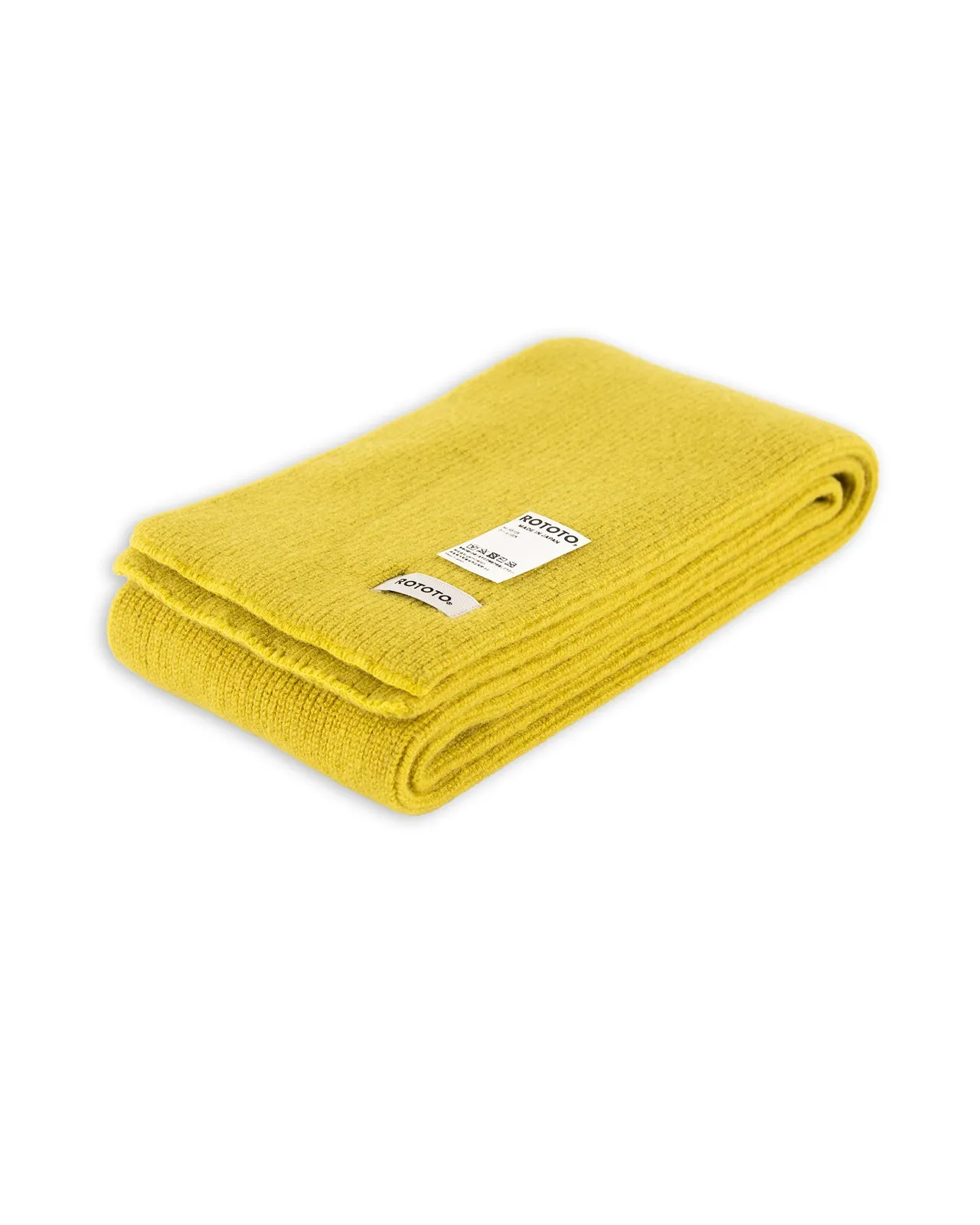 Merino Lambswool Sock Knit Scarf - Lime