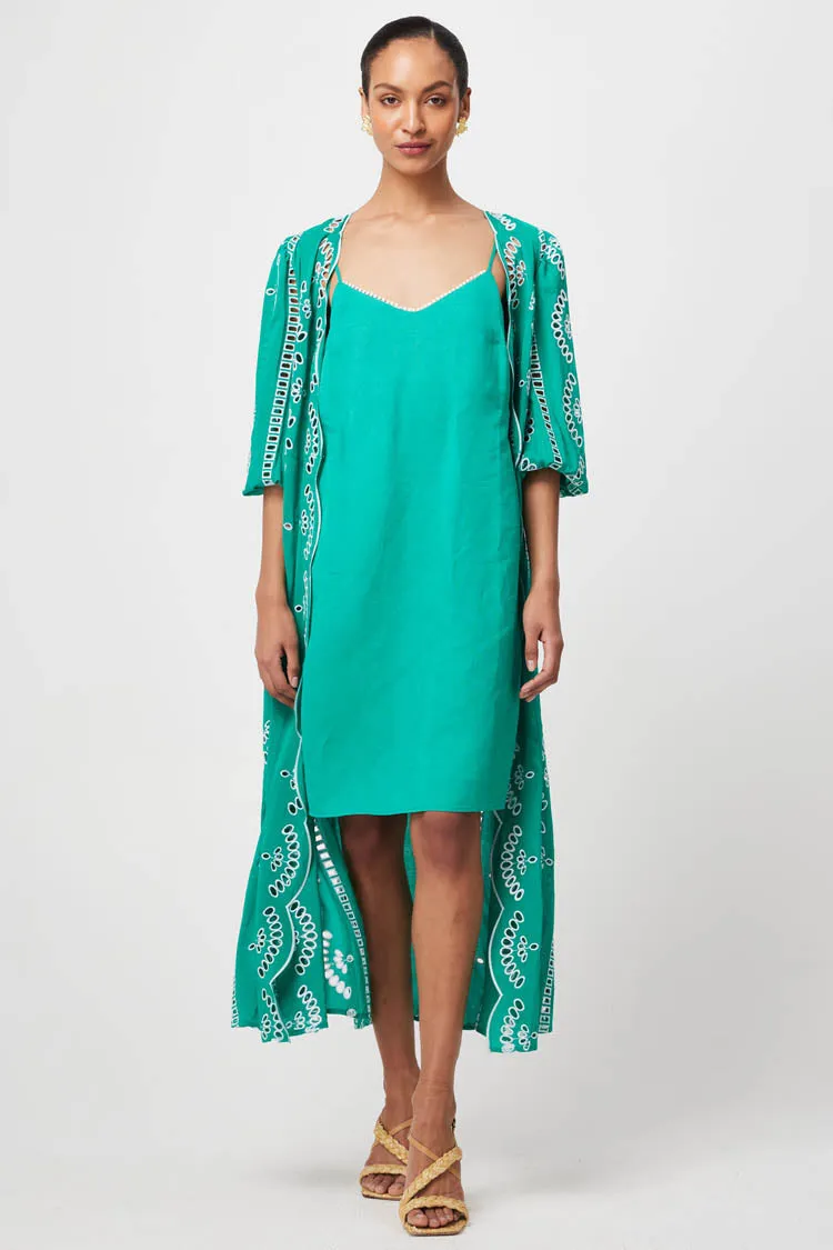 Morgan Embroidered Coat Dress