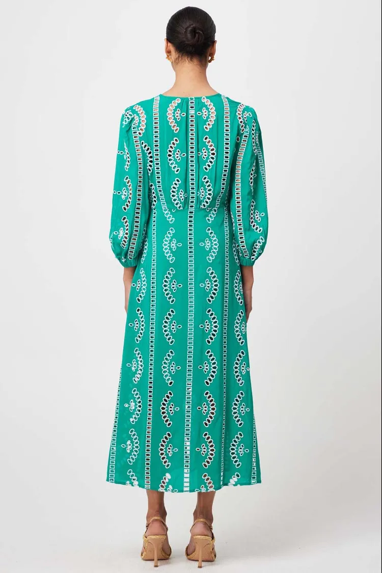 Morgan Embroidered Coat Dress