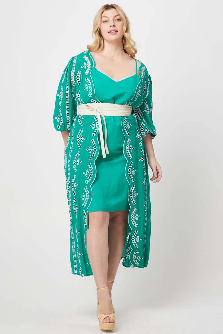 Morgan Embroidered Coat Dress