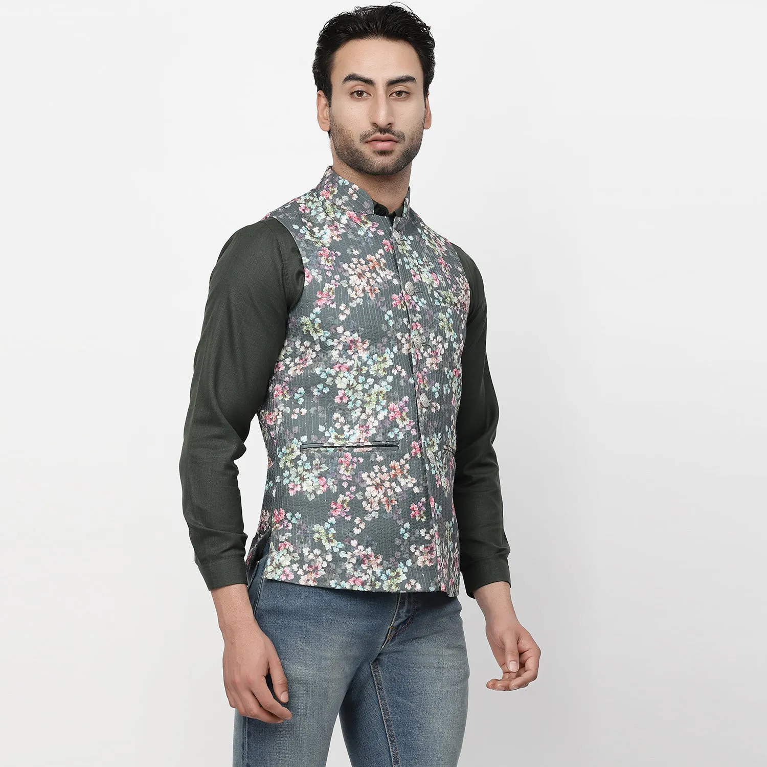 Multi Colour Cotton Embroidery Jacket