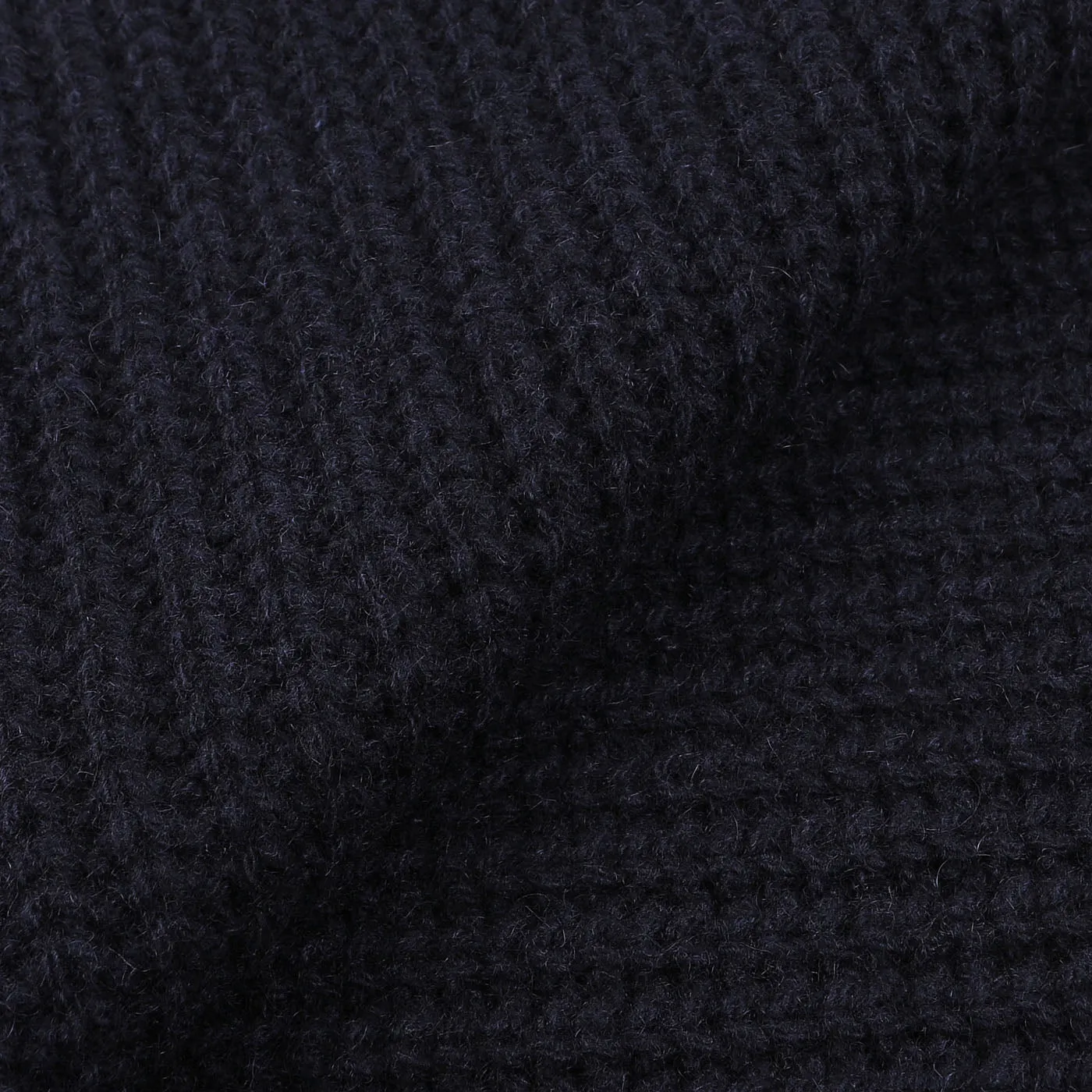 Navy Blue Cable Knit Cashmere Scarf
