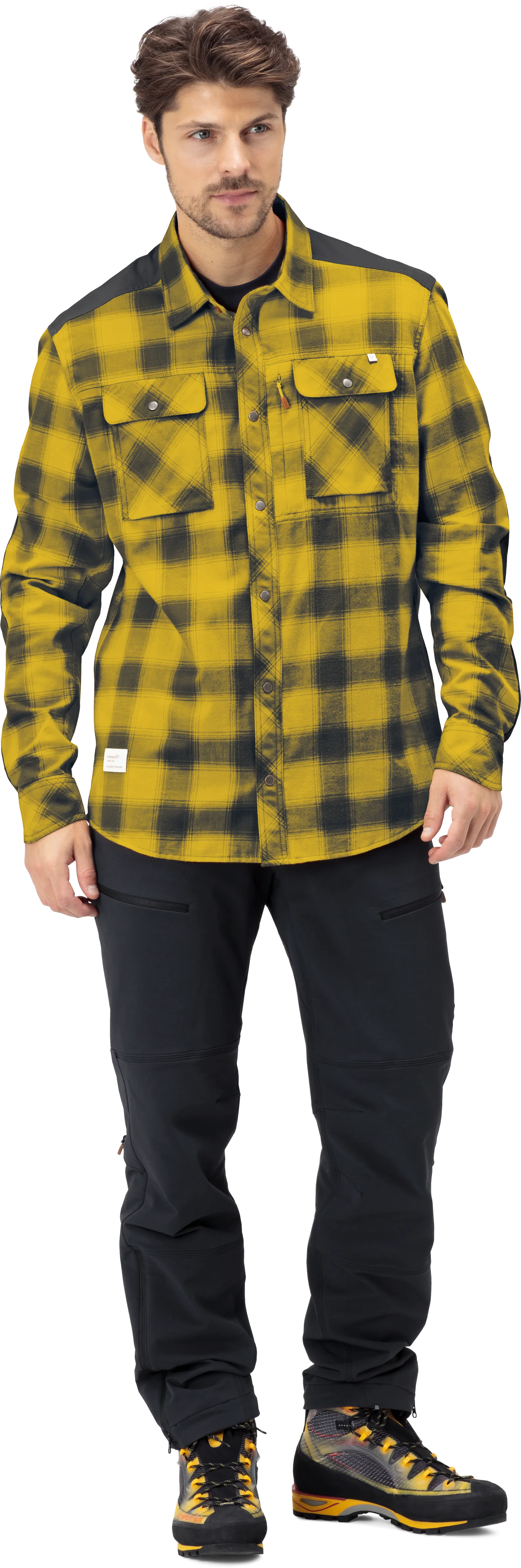 Norrøna Men&#x27;s Svalbard Flannel Shirt Golden Palm | Buy Norrøna Men&#x27;s Svalbard Flannel Shirt Golden Palm here | Outnorth