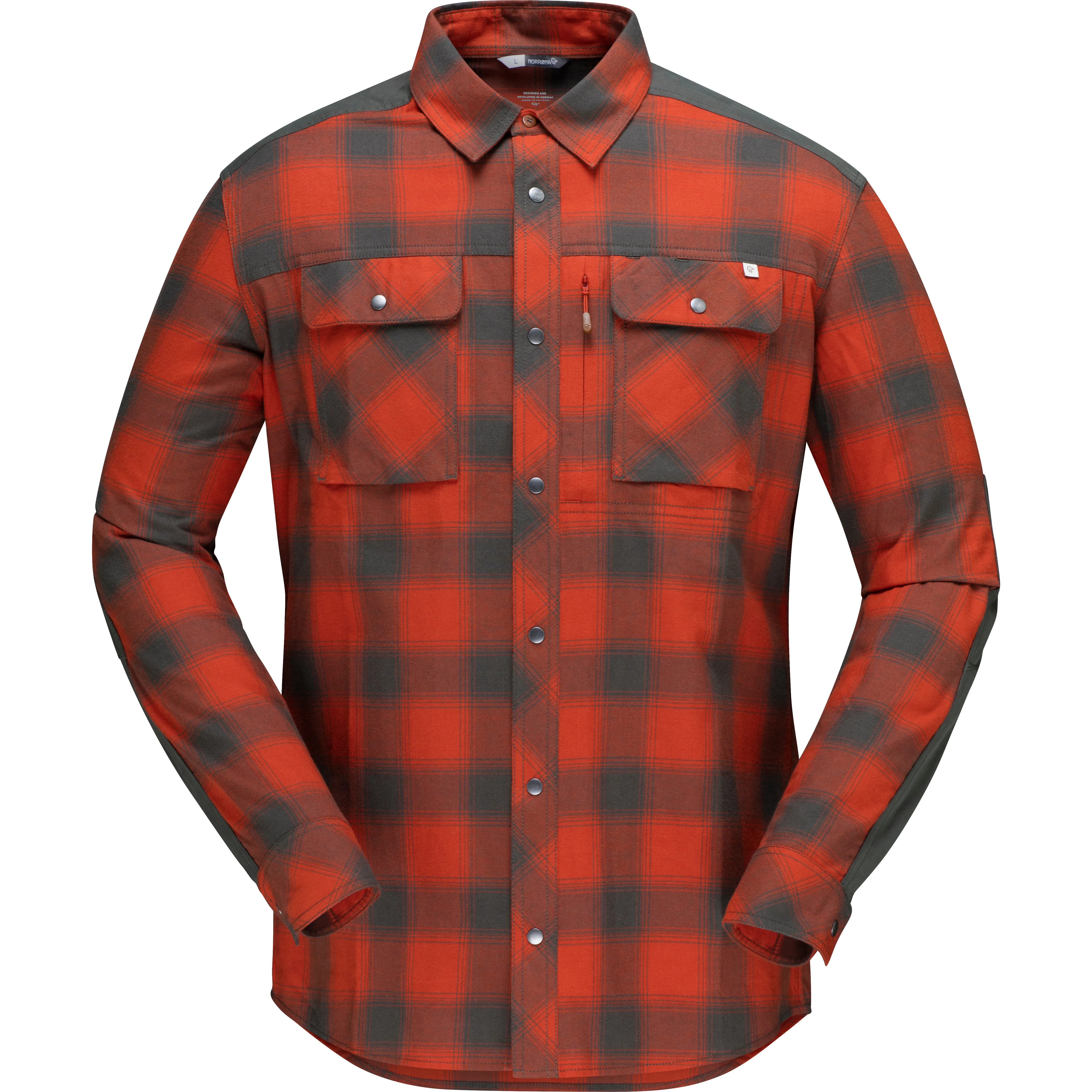 Norrøna Men&#x27;s Svalbard Flannel Shirt Rooibos Tea/Slate Grey | Buy Norrøna Men&#x27;s Svalbard Flannel Shirt Rooibos Tea/Slate Grey here | Outnorth