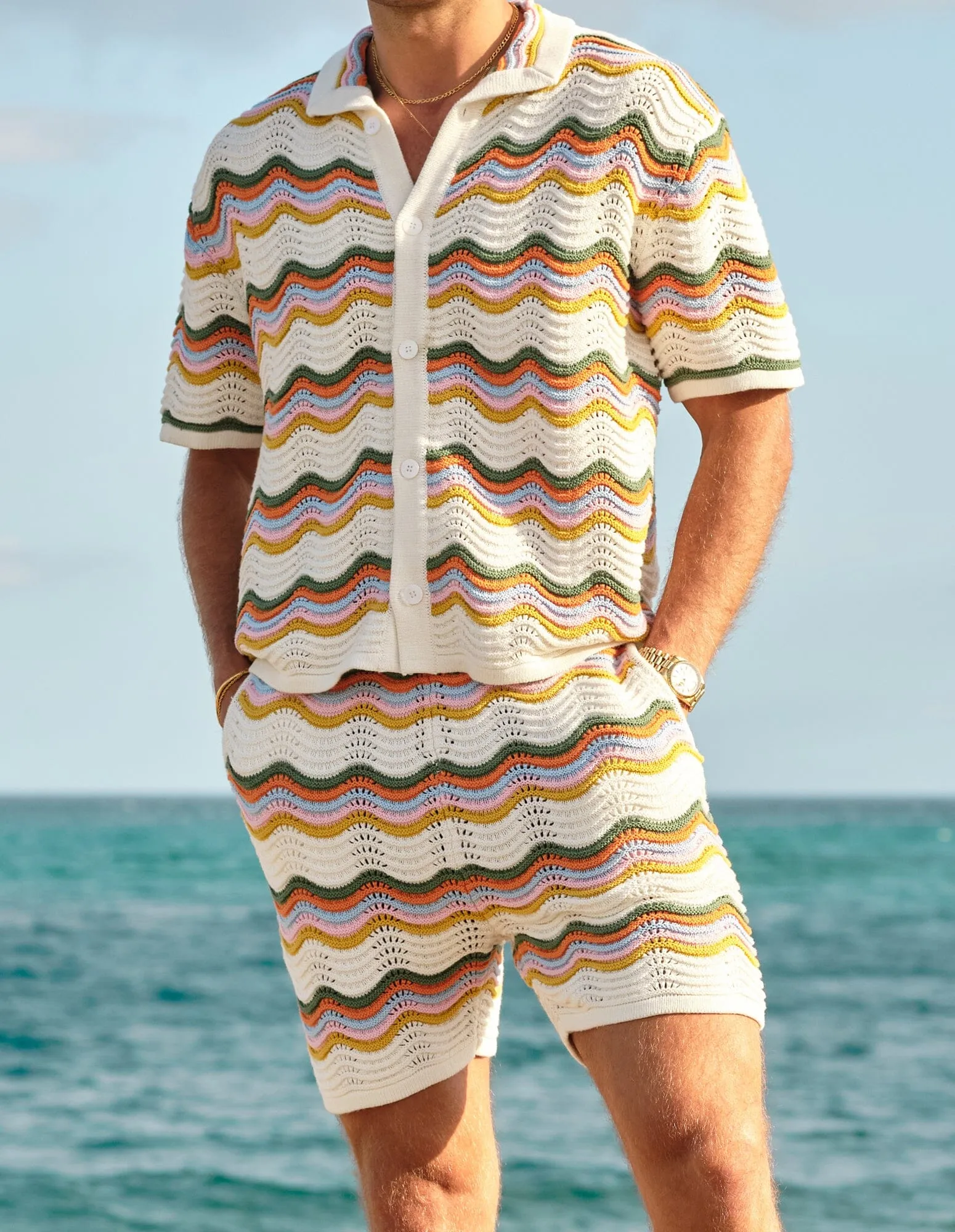 Ocean Crochet Shirt