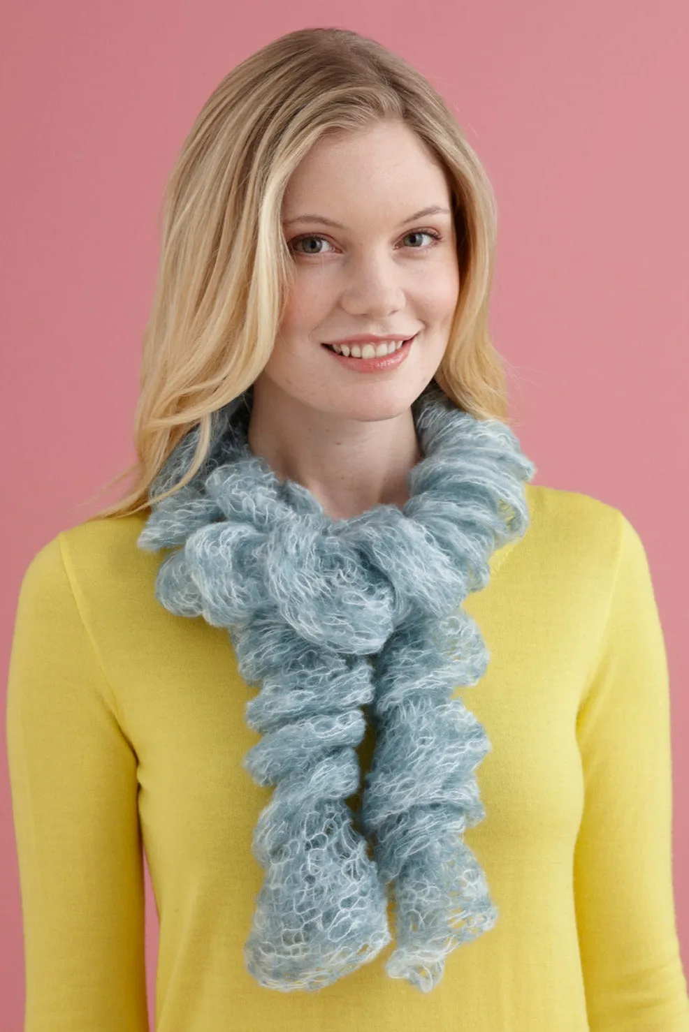 One Ball Twirly Scarf (Knit) - Version 4