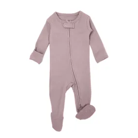 Organic Zipper Footie, Lavender