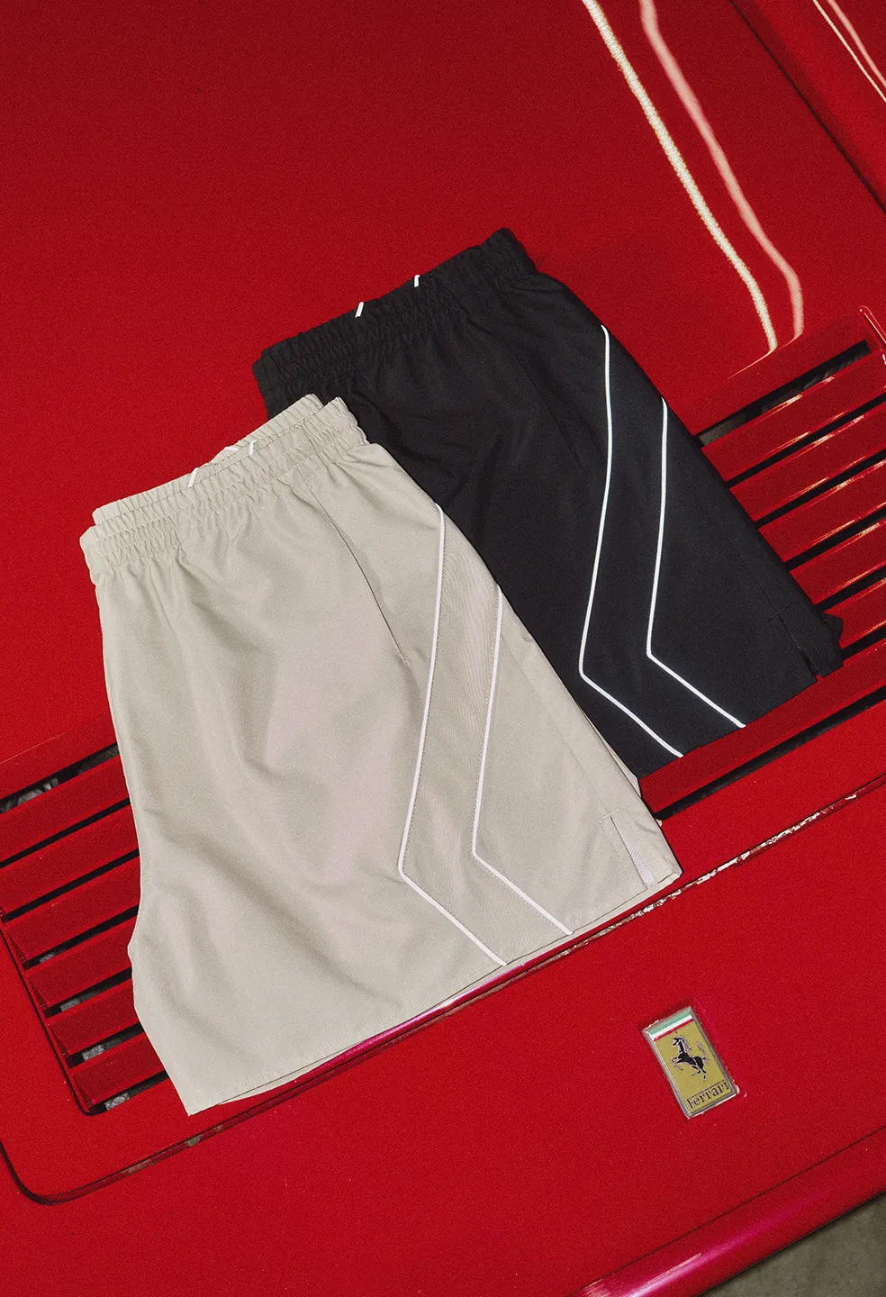 Paneled Nylon Shorts / Black