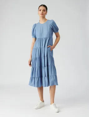 Pippa Denim Midi Smock Dress