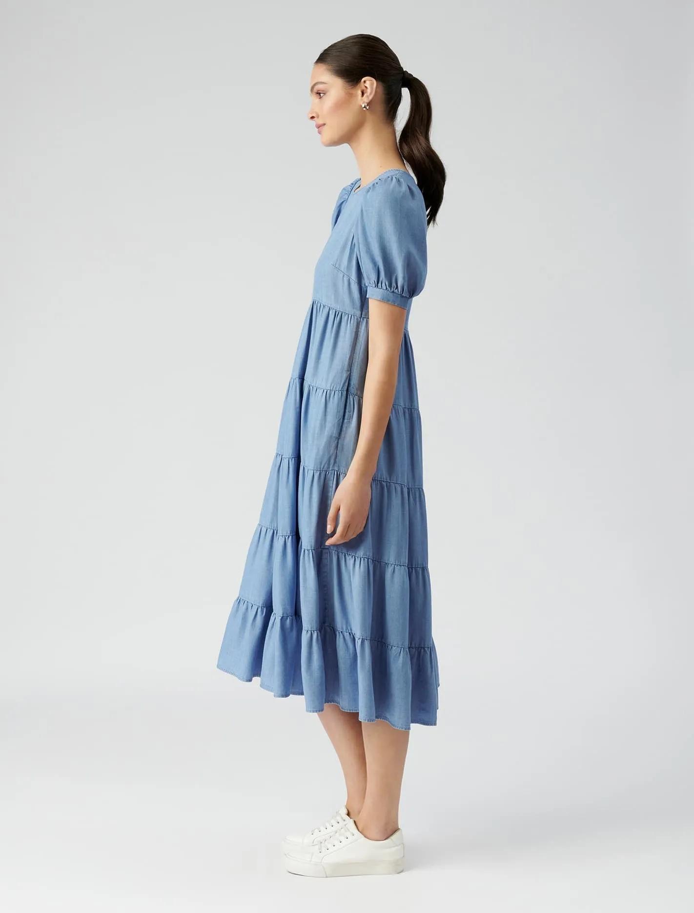 Pippa Denim Midi Smock Dress