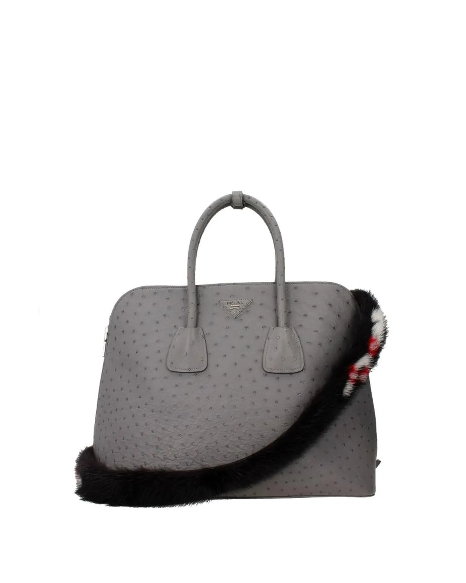 Prada Black Mink Fur Bag Strap