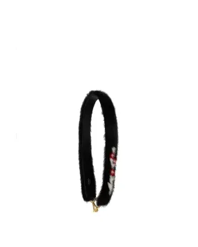 Prada Black Mink Fur Bag Strap