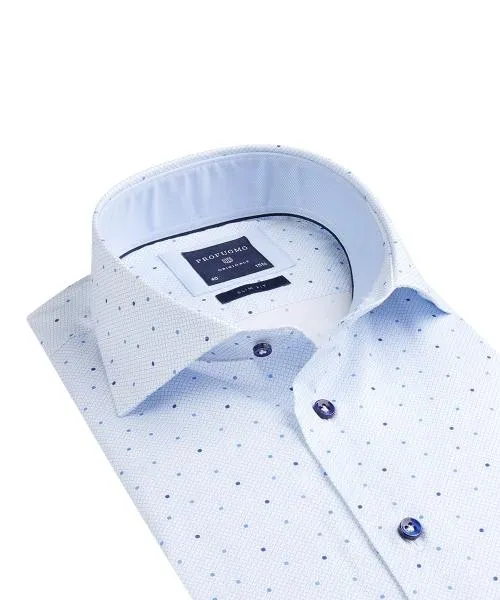 PROFUOMO / BLUE POLKA DOT SHIRT