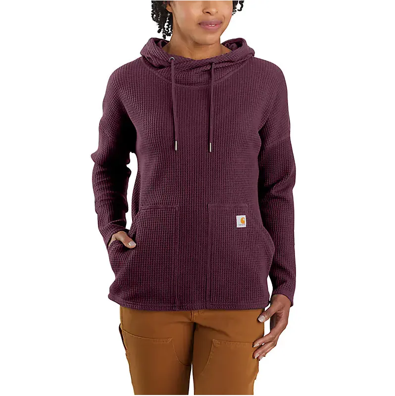 RELAXED FIT HEAVYWEIGHT LONG-SLEEVE HOODED THERMAL SHIRT 104967