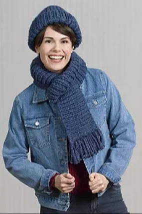 Ribbed Hat and Scarf Pattern (Knit) - Version 1