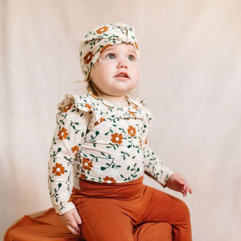 Ruffle Long Sleeve Bodysuit in Tencel