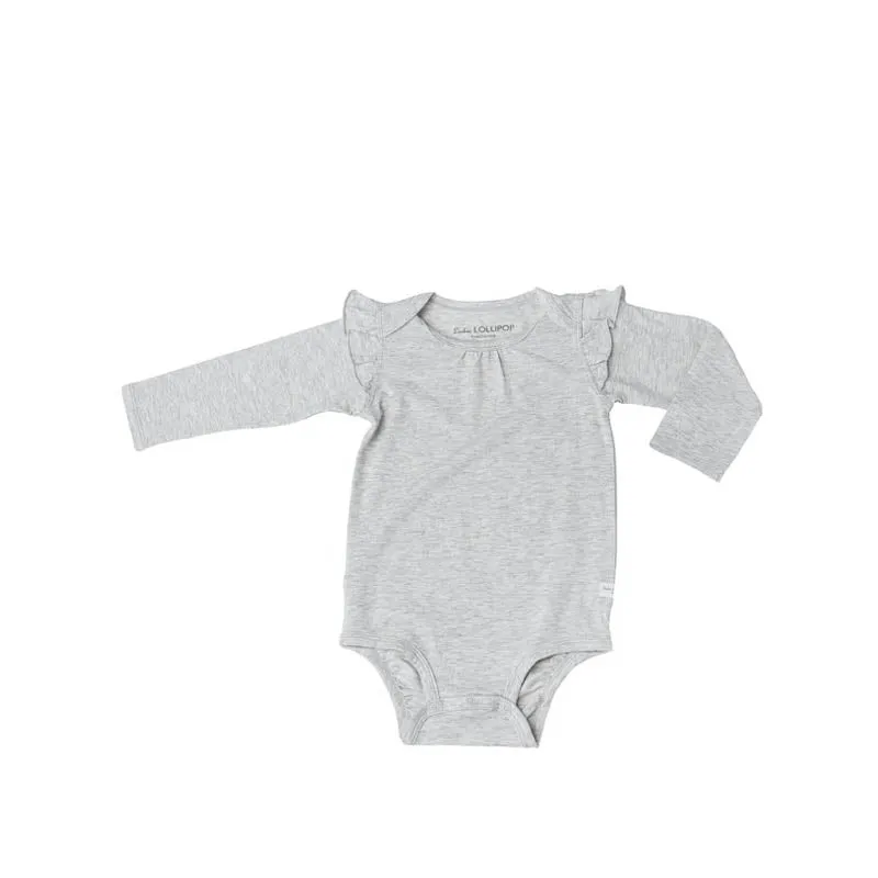 Ruffle Long Sleeve Bodysuit in Tencel