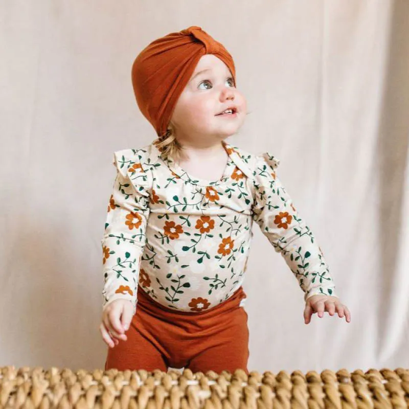 Ruffle Long Sleeve Bodysuit in Tencel