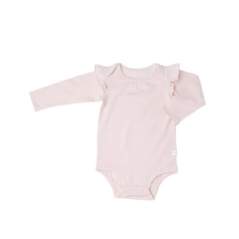 Ruffle Long Sleeve Bodysuit in Tencel