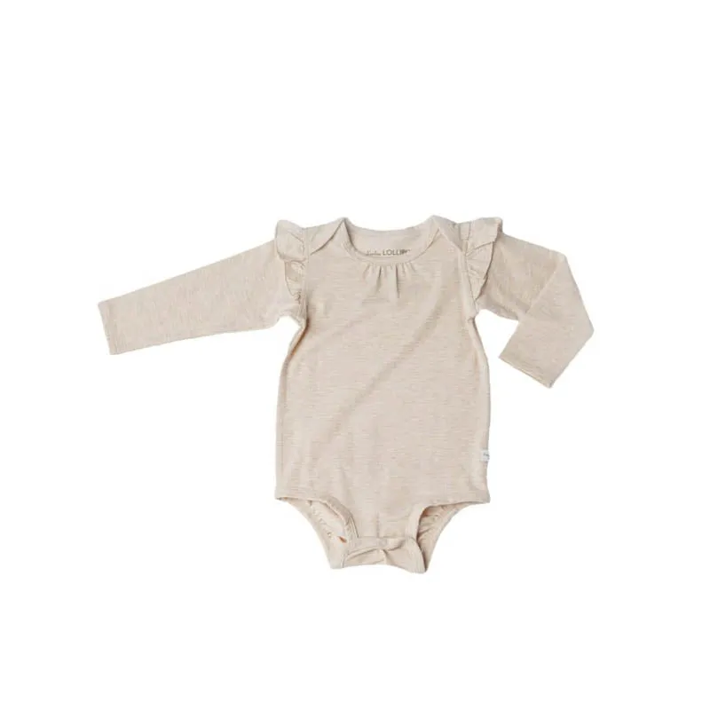 Ruffle Long Sleeve Bodysuit in Tencel