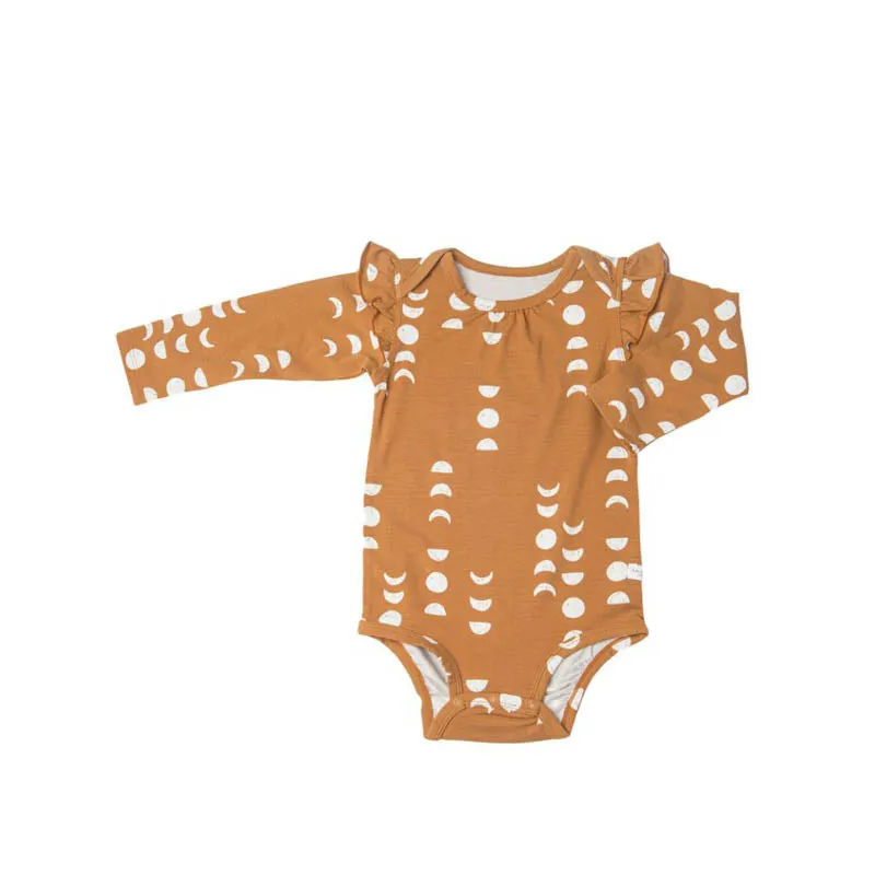Ruffle Long Sleeve Bodysuit in Tencel