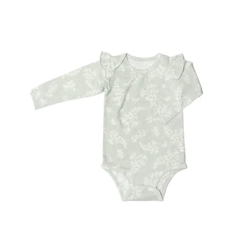 Ruffle Long Sleeve Bodysuit in Tencel