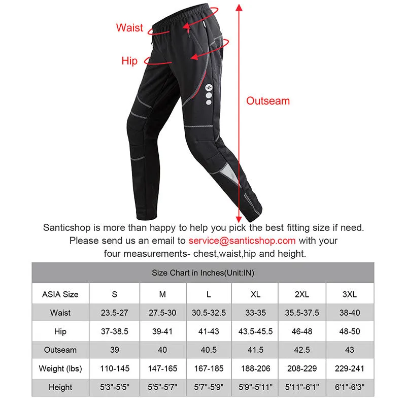 Santic Heroic Men Cycling Fleece Thermal Pants