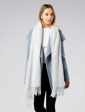 Scarlet Metallic Boucle Scarf