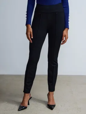 Seamed Front Zip Pocket High-Rise Pants