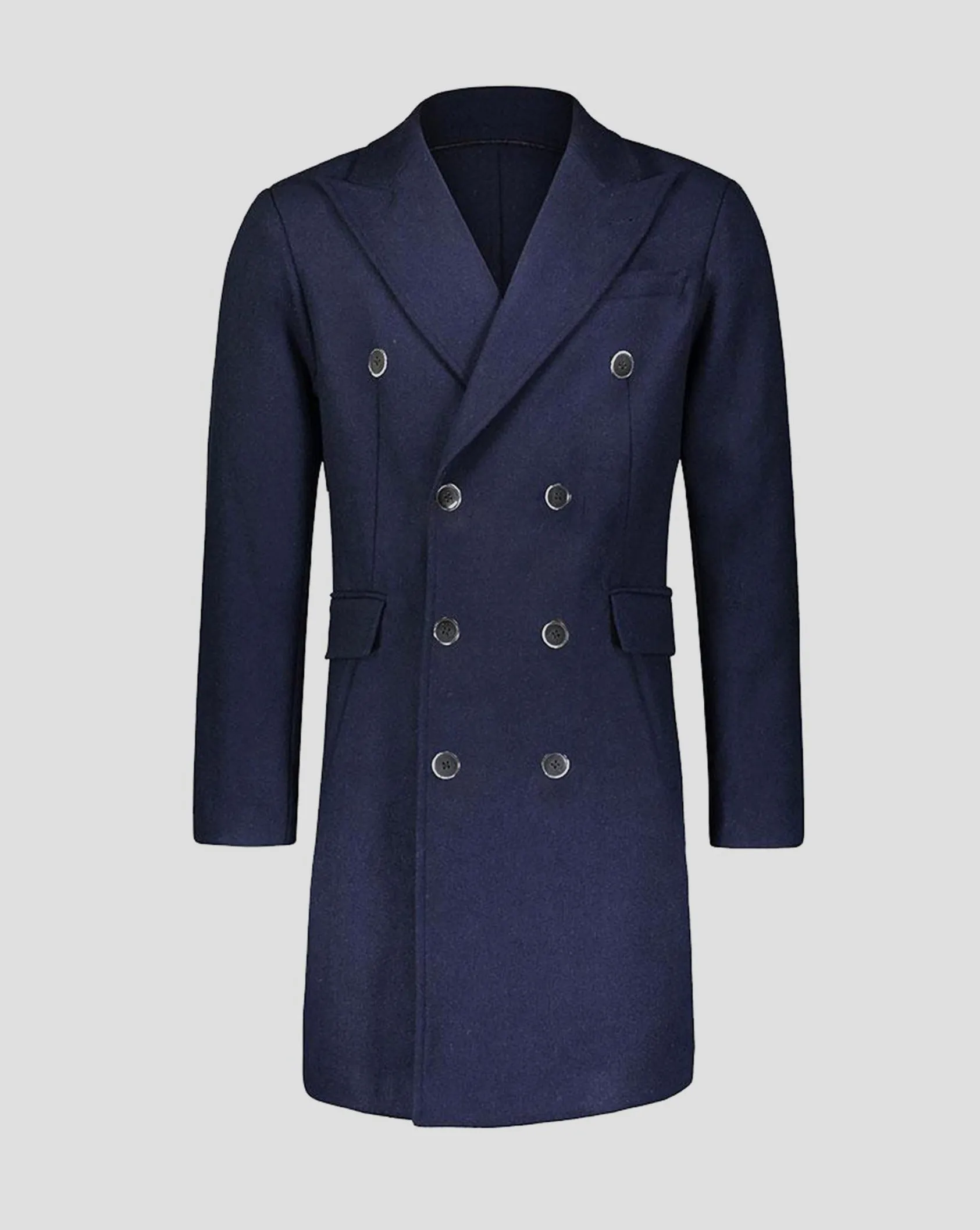 SG Men's Anniversary V Double Breasted Topcoat - Pure Navy