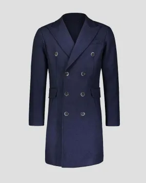 SG Men's Anniversary V Double Breasted Topcoat - Pure Navy