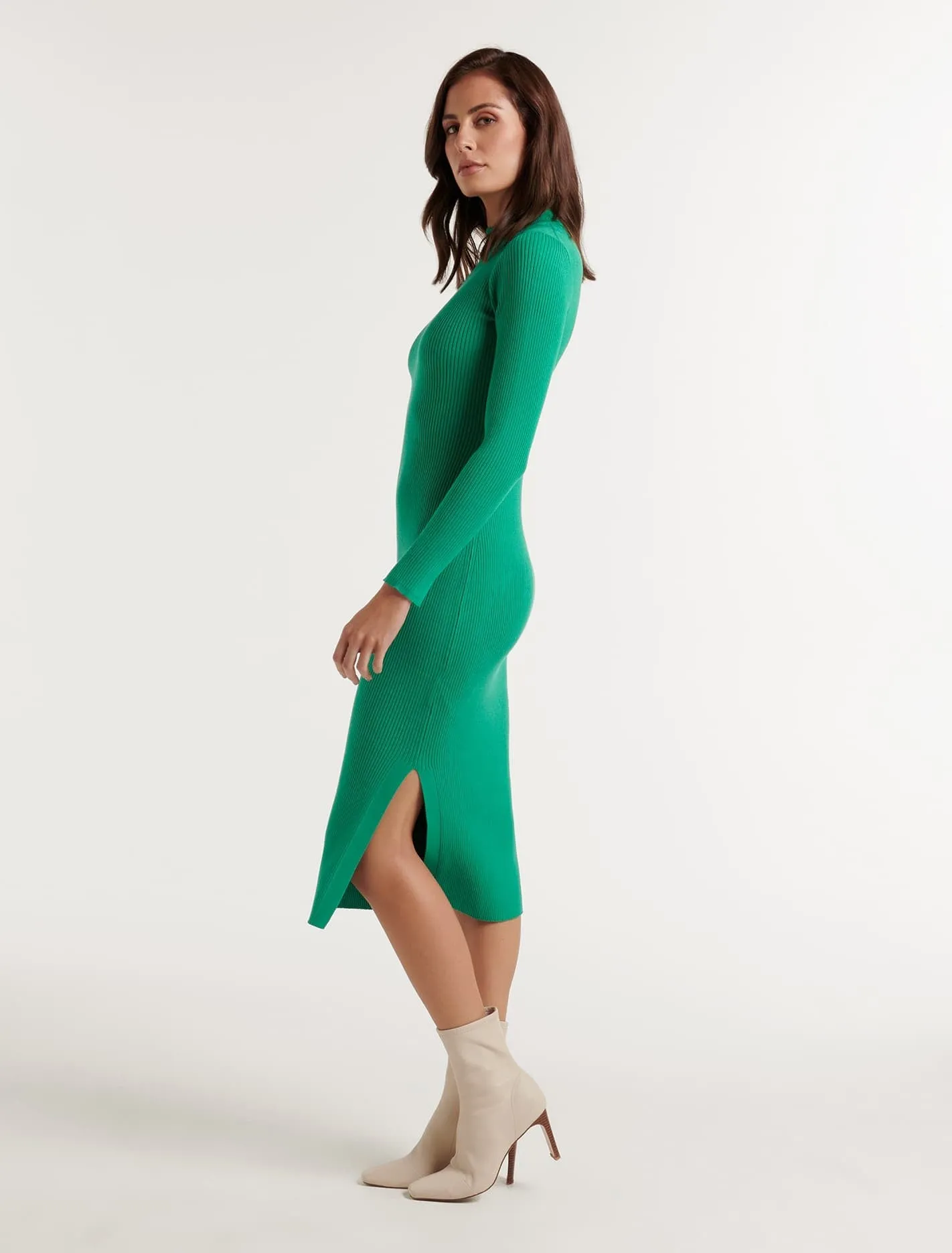 Sierra Petite Column Midi Knit Dress