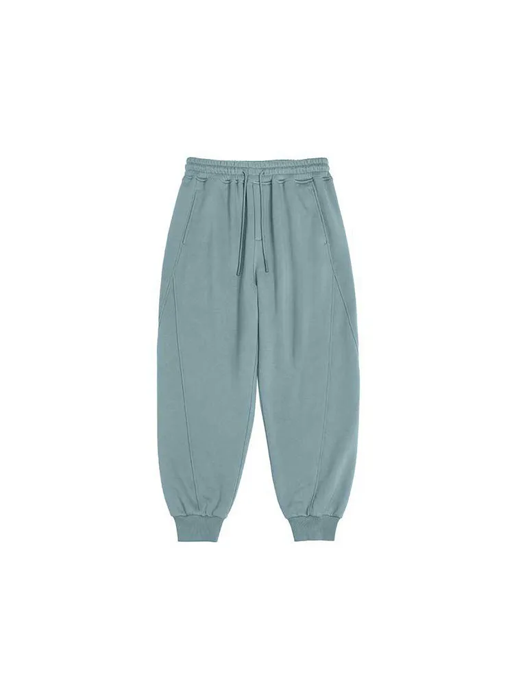 Solid-Color Warm-Padded Sweatpants With A Drawstring