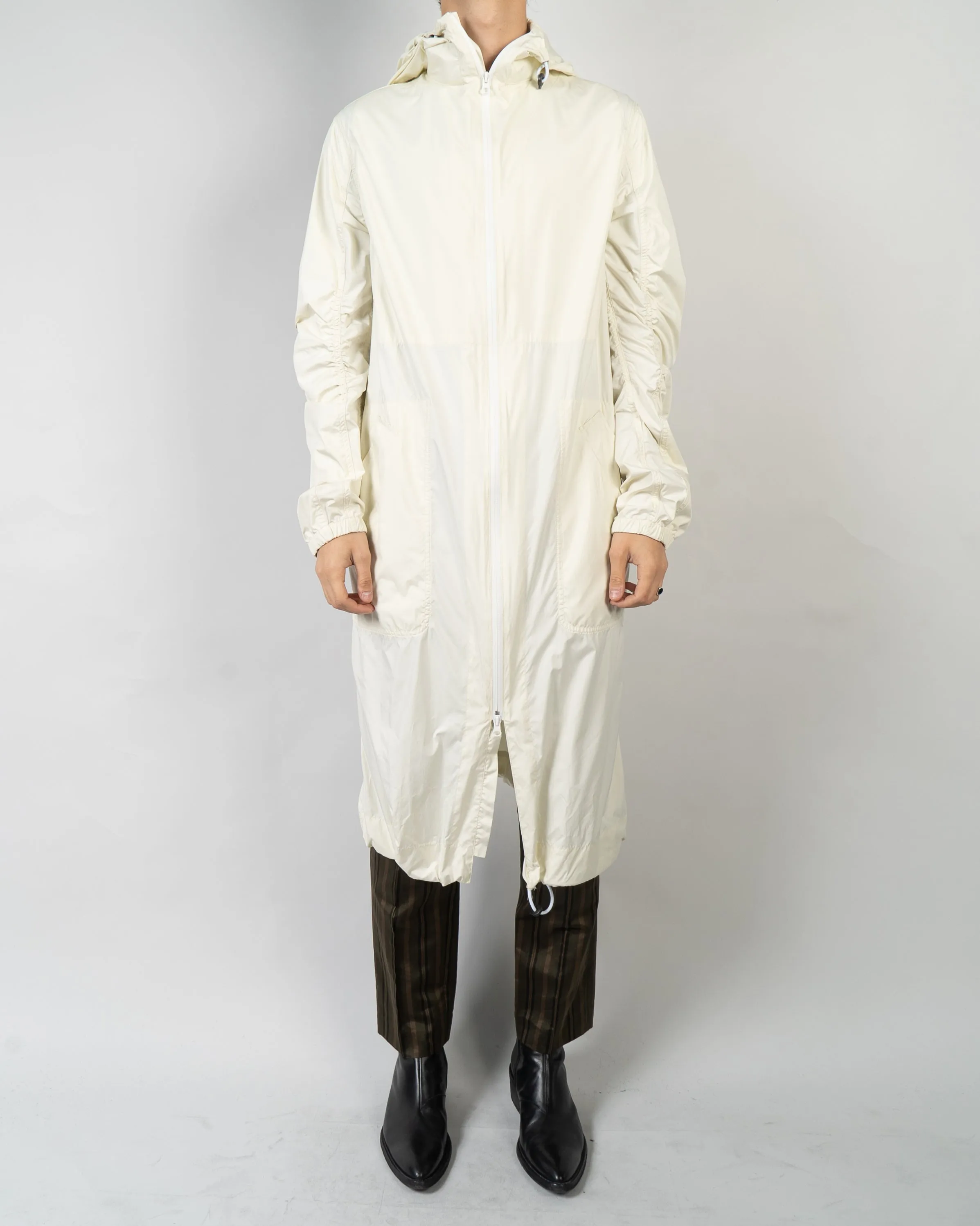 SS20 Ivory Nylon Overcoat 1 of 1 Prototype