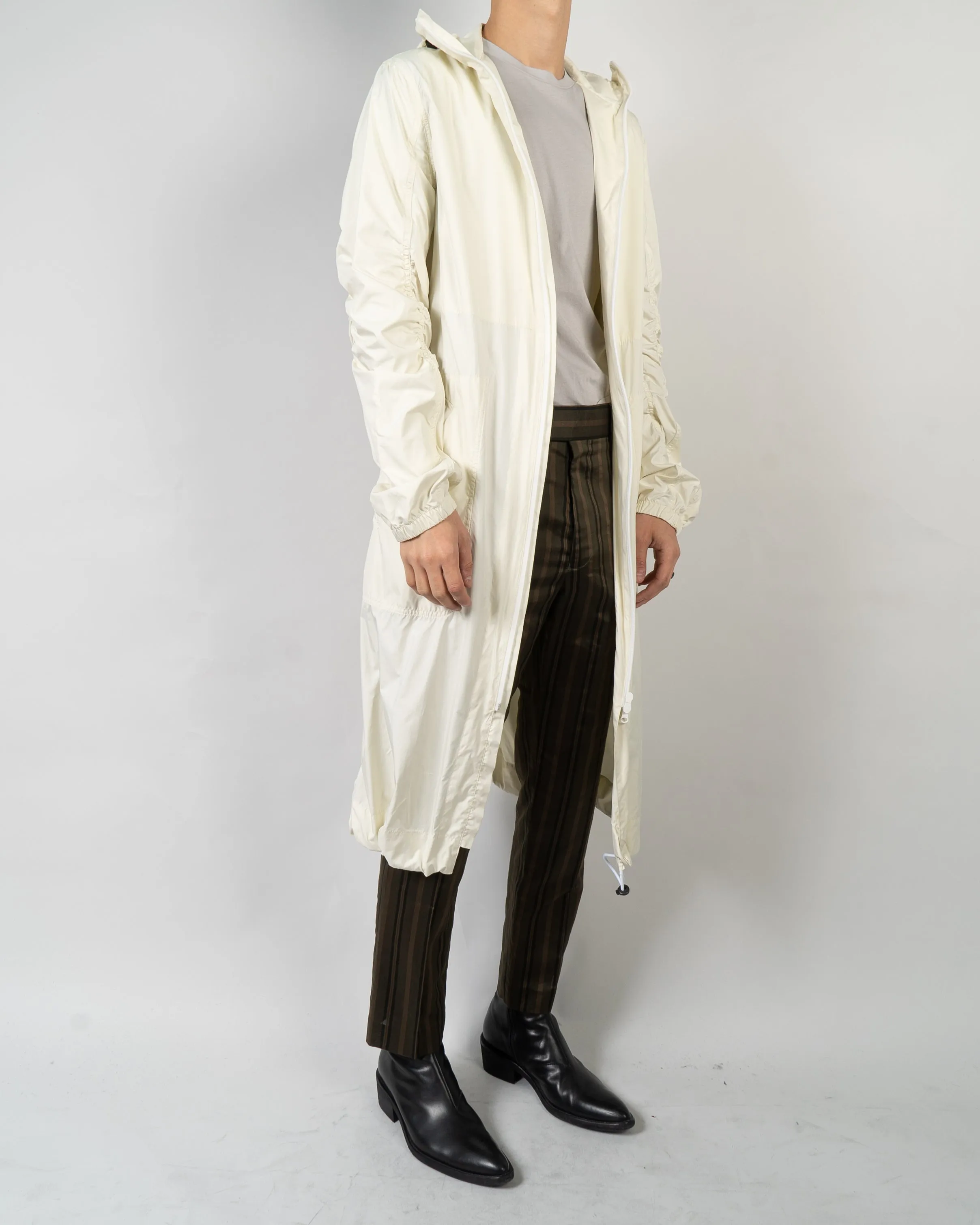 SS20 Ivory Nylon Overcoat 1 of 1 Prototype