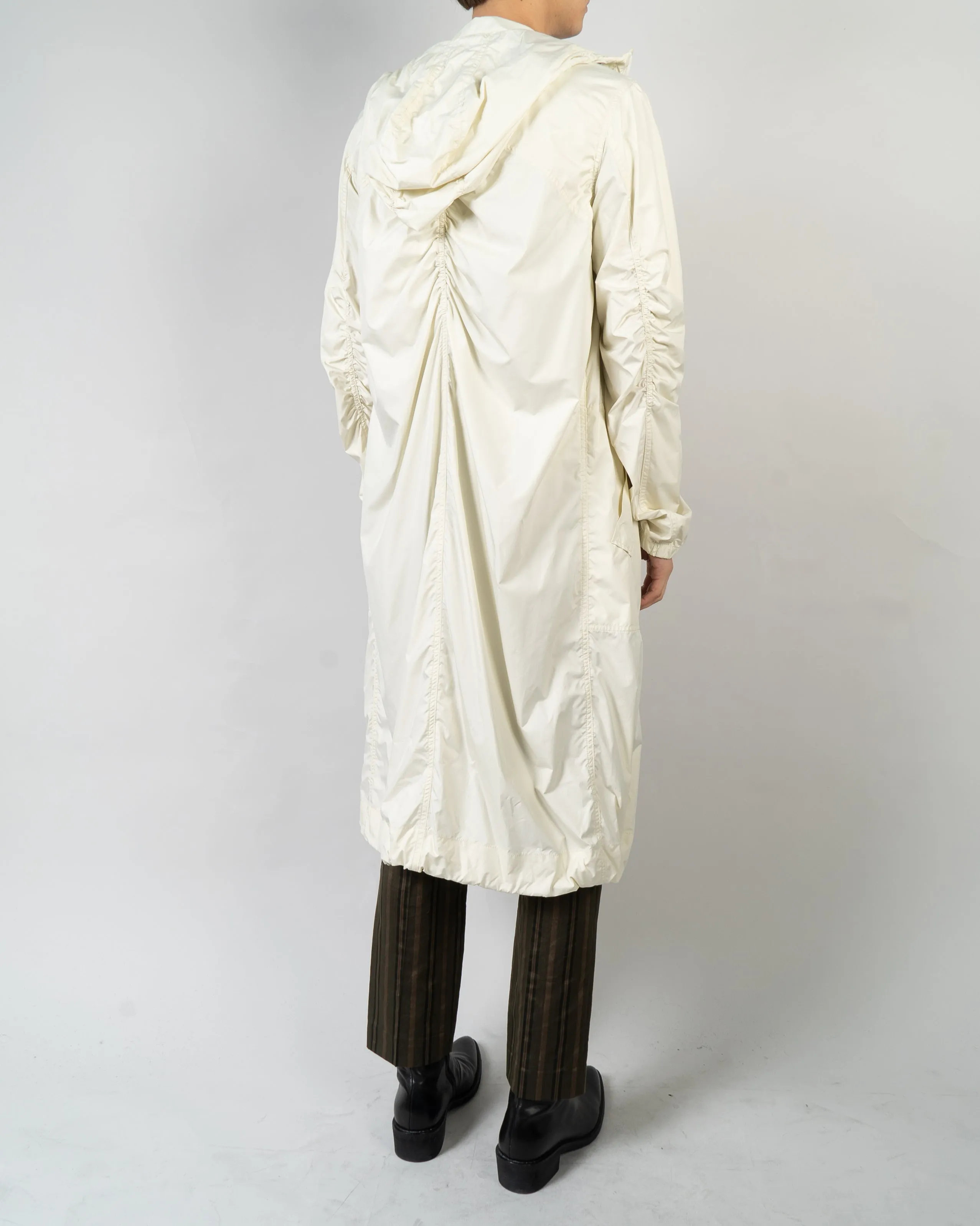 SS20 Ivory Nylon Overcoat 1 of 1 Prototype