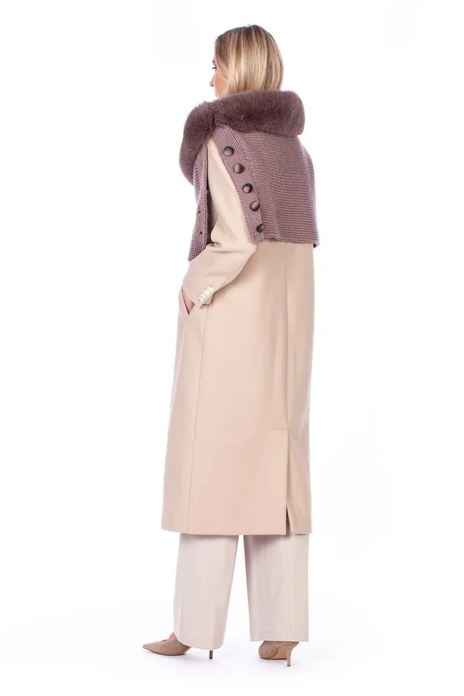 Stole Trimmed With Fox Fur