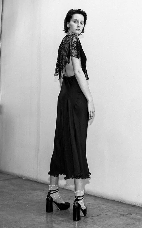 strong will slip dress noir