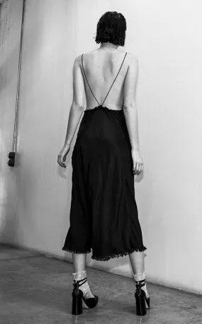 strong will slip dress noir