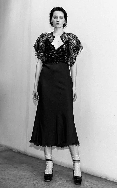 strong will slip dress noir