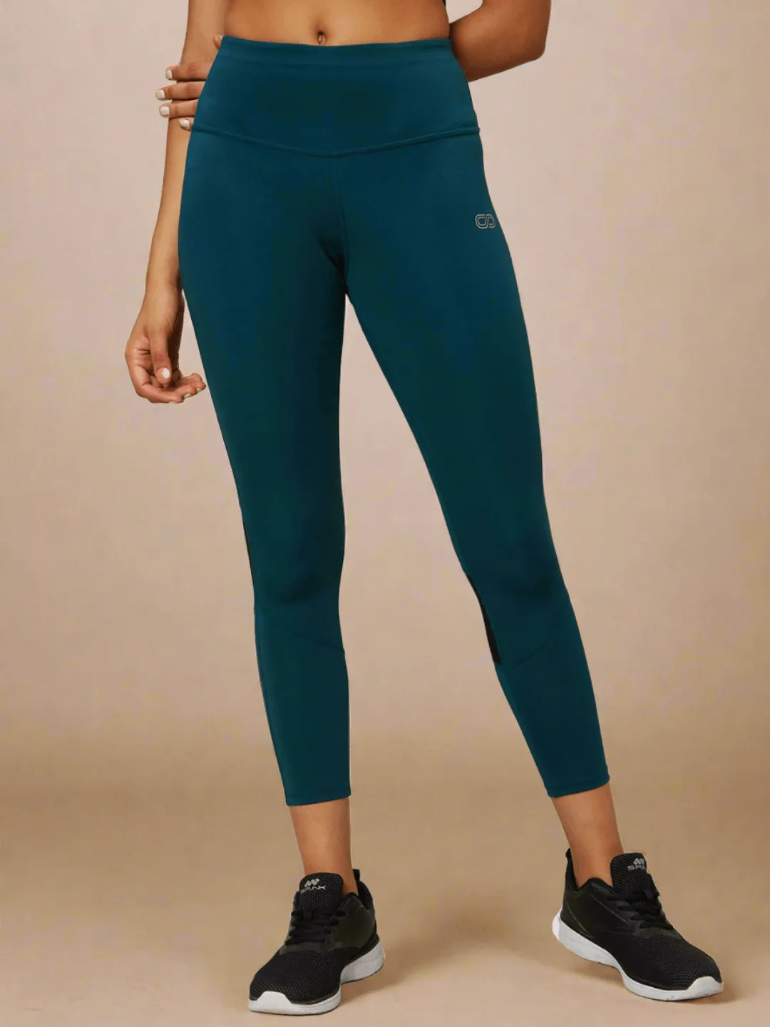 Teal Padded Cross Back Crop Top & 7/8 Leggings