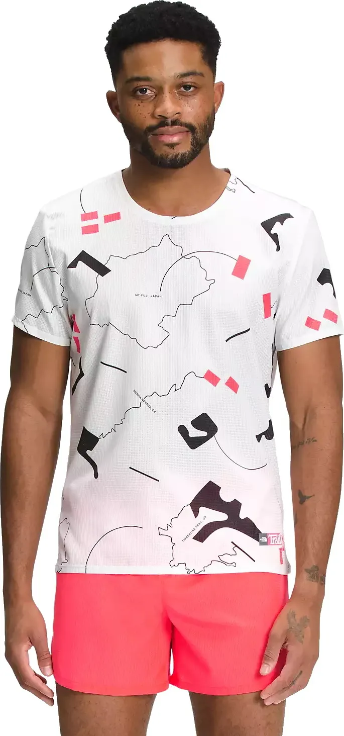 The North Face Men&#x27;s Printed Sunriser Short Sleeve Shirt Tnf White Trail Marker Print | Buy The North Face Men&#x27;s Printed Sunriser Short Sleeve Shirt Tnf White Trail Marker Print here | Outnorth
