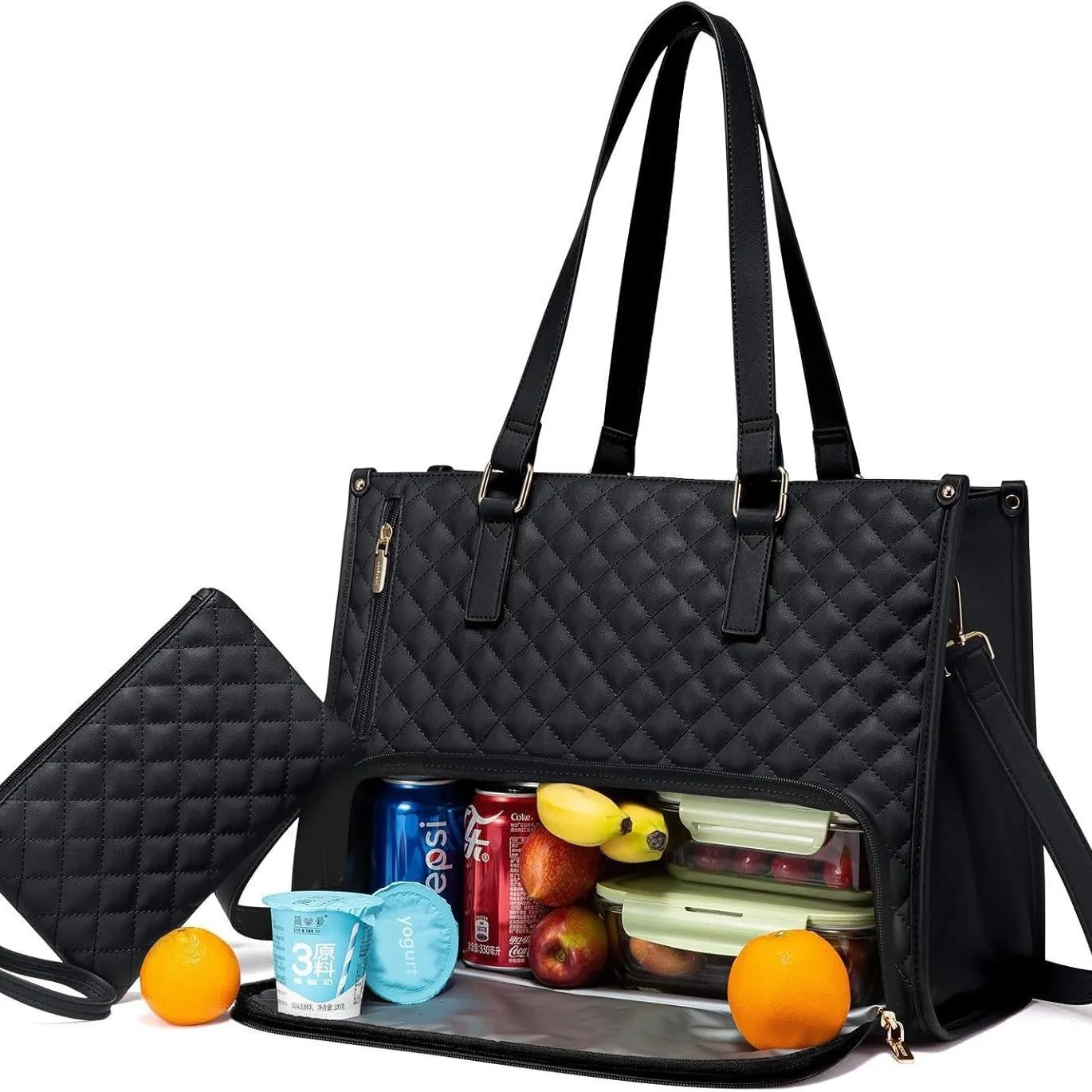 Thermal Tote Bag for Women | Quilted | Lunch   Laptop | Leak-Proof & Stylish