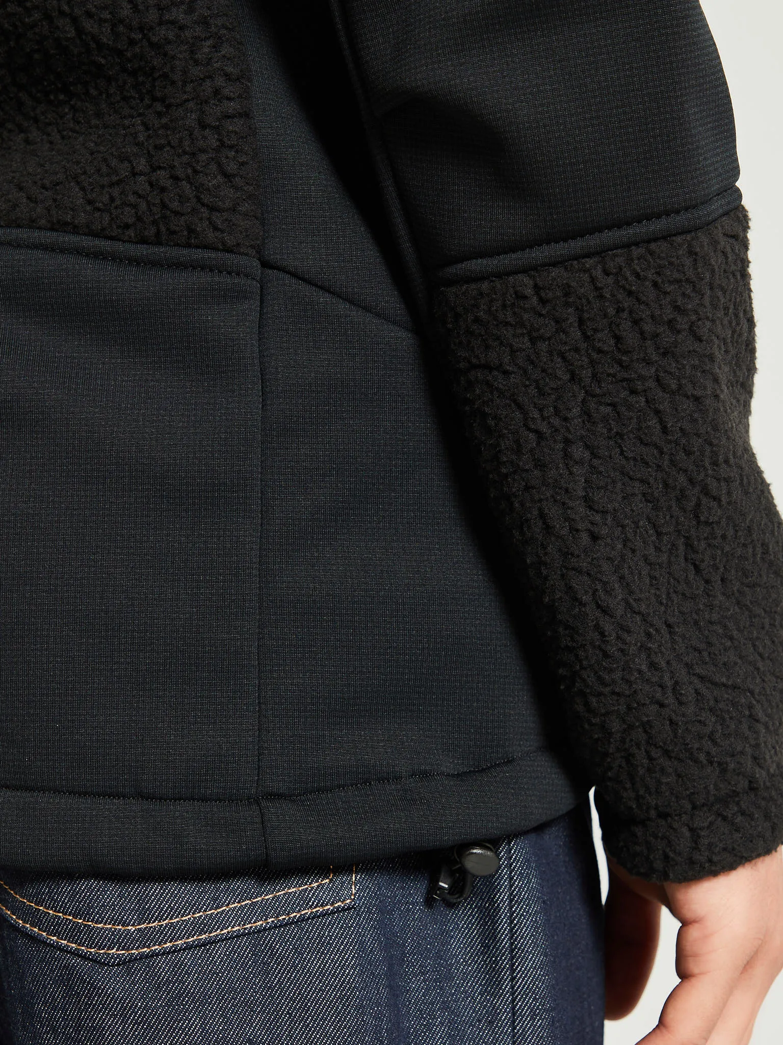 Tindur Technical Shearling Jacket in Black