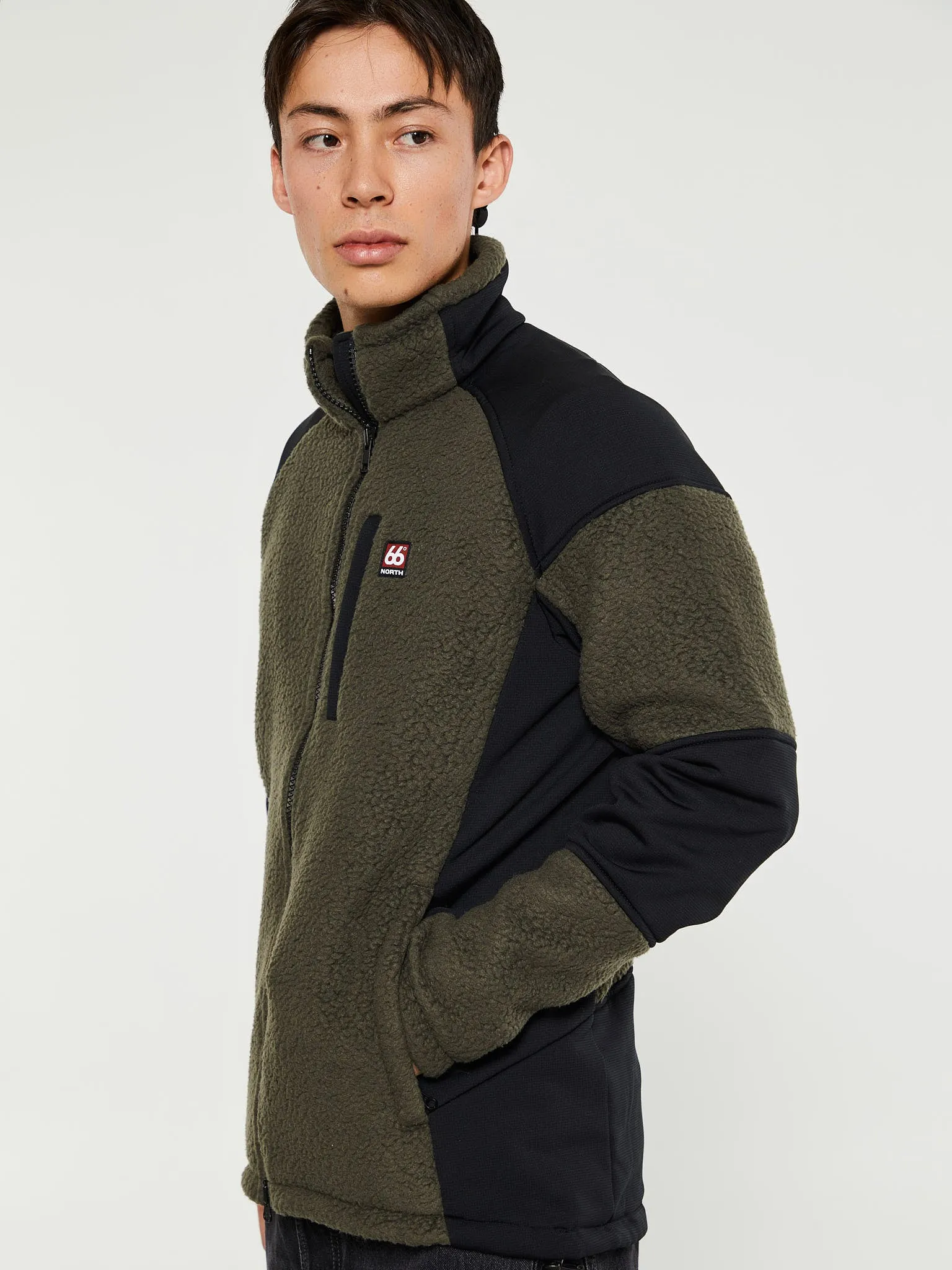 Tindur Technical Shearling Jacket in Peat