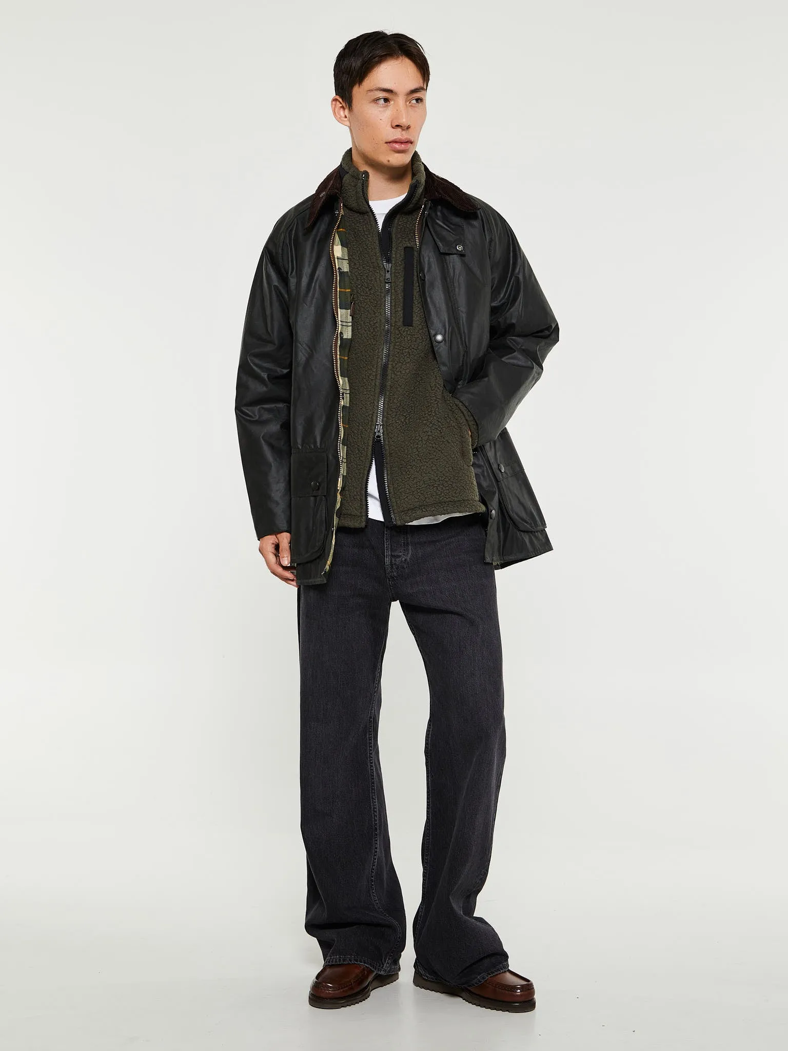 Tindur Technical Shearling Jacket in Peat