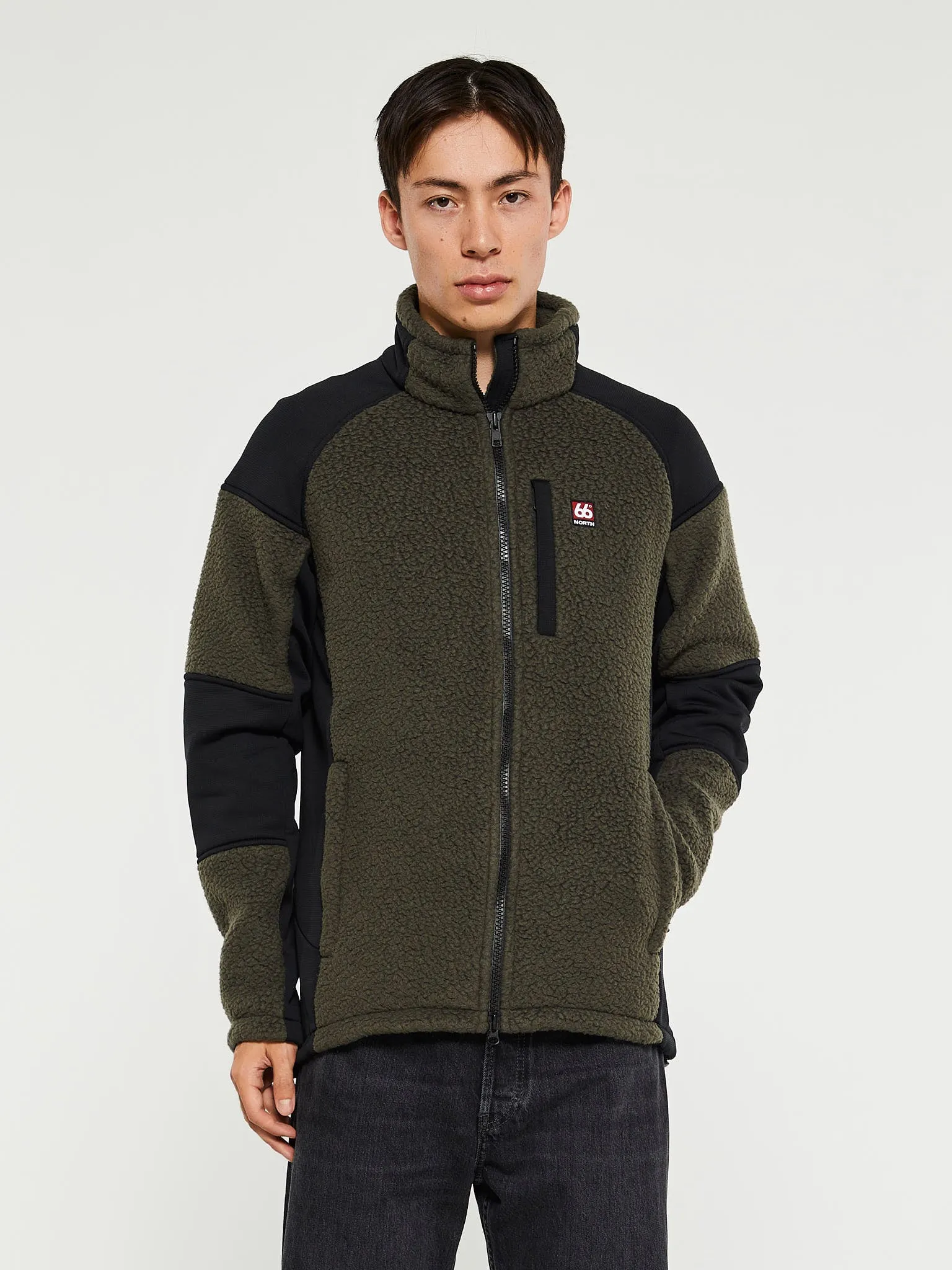 Tindur Technical Shearling Jacket in Peat